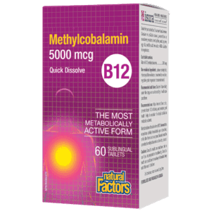 Natural factors - b12 methylcobalamin 5000mcg - 60 sub.tabs For Discount