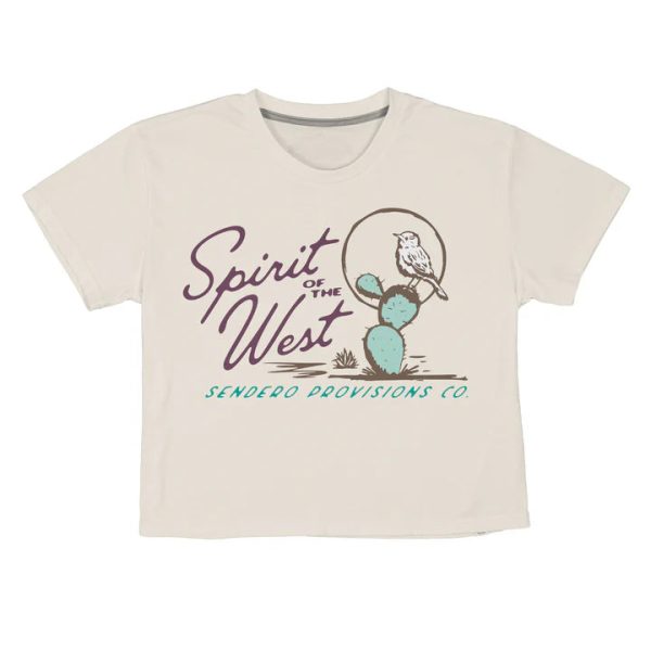 Sendero Cactus Wren Crop Tee Discount