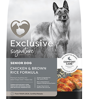 Exclusive Signature Senior Dog Chicken & Brown Rice Formula 30lb Online Hot Sale