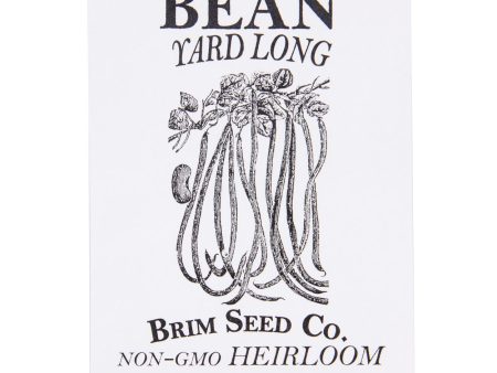 Brim Seed Co. - Yard Long Bean Heirloom Seed on Sale