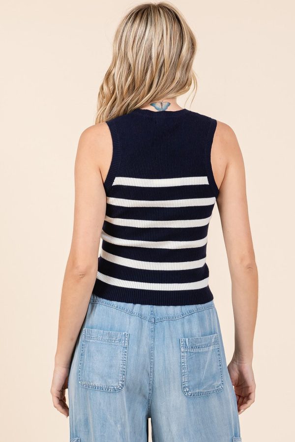 Kealy Striped Sweater Tank Top Online Sale