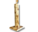 2.25  Burnt Wood Lollipop Pole Stand - 2.25  Diameter Online now