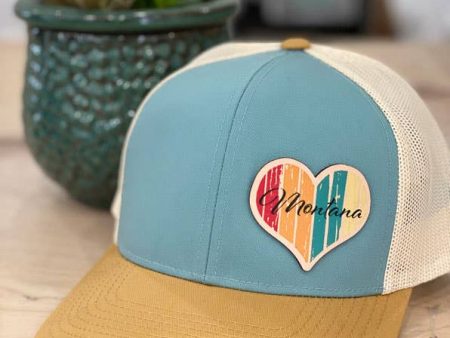 Wooden Heart - Leather Patch Hat - CUSTOMIZABLE Sale