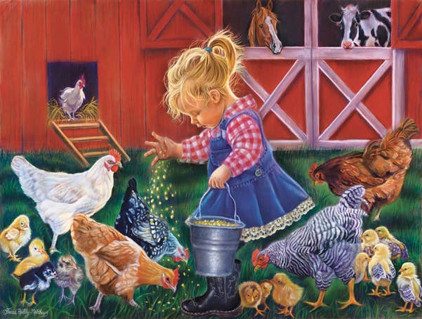 1088 Little Farm Girl 500 pc Puzzle Sale