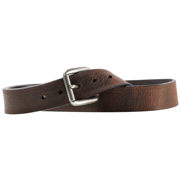 Ariat Men s Work Trip Stitch Brown Belt For Sale