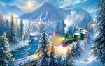 SunsOut - Mountain Christmas Train Puzzle 500 pc Supply