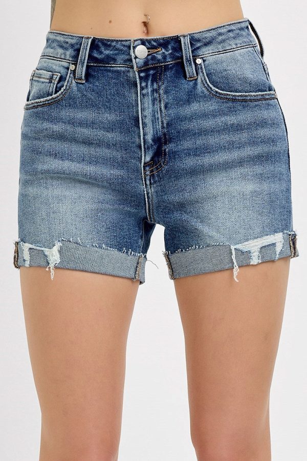 Risen Stevie High Rise Ripped Hem Short Online Hot Sale