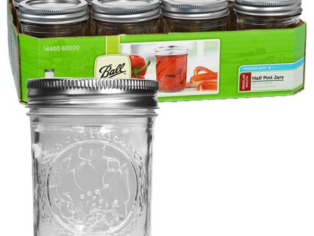 Ball - 12Pack Regular Mouth Half Pint Jars Discount