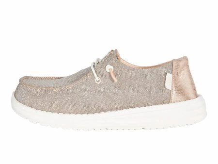 Hey Dude Wendy Toddler Metallic Sparkle Rose Gold Fashion