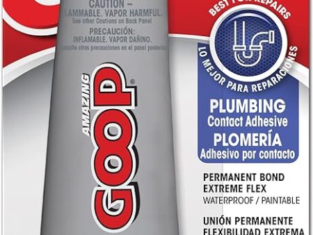 Amazing Goop Plumbing Contact Adhesive and Sealant Clear 3.7 fl oz For Sale