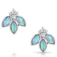 Montana Silversmith Untamed Floral Opal Crystal Earrings Hot on Sale