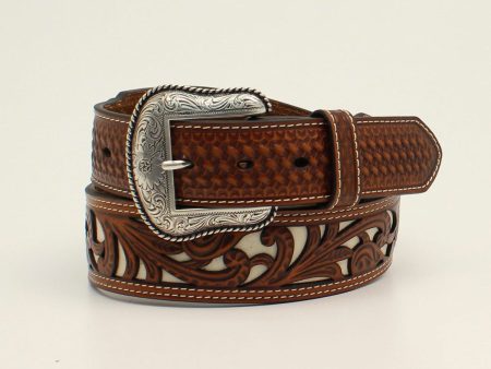 NOCONA Men s Floral Double Stitch Belt Online Sale