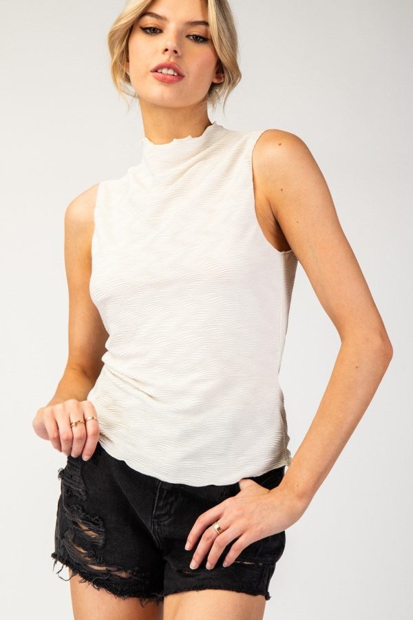 Reese Asst. Sleeveless Mock Neck Top Hot on Sale