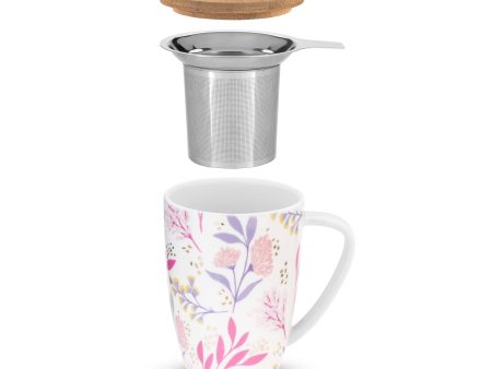 Bailey Botanical Bliss Ceramic Tea Mug & Infuser by Pinky Up on Sale