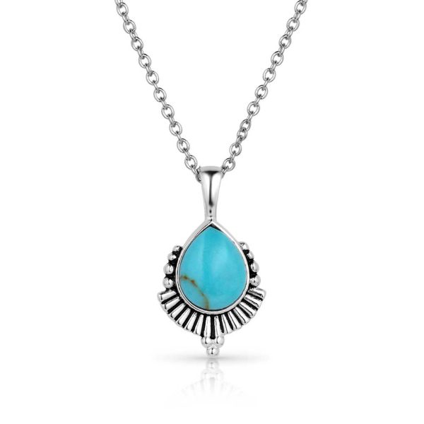 Montana Silversmith Simple Flourish Turquoise Necklace Online Hot Sale