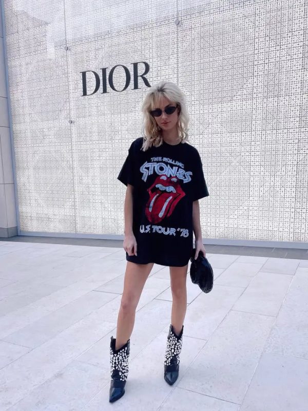 Rolling Stones Tour  78  Black Tee Discount