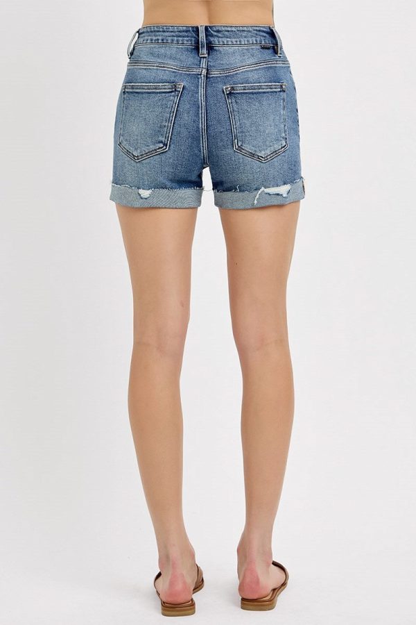 Risen Stevie High Rise Ripped Hem Short Online Hot Sale