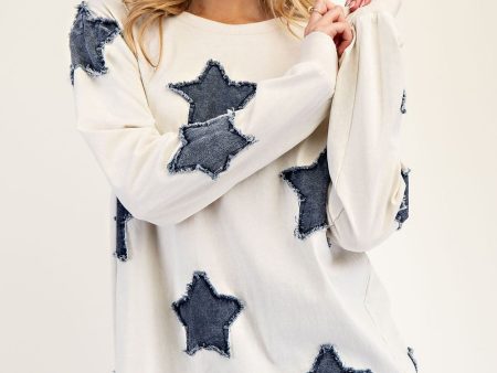 Astrid Mineral Washed Star LS Top Sale