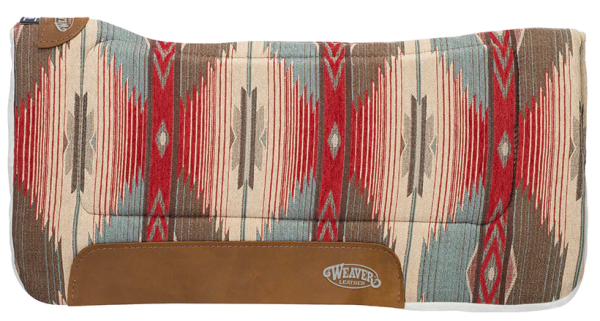 Weaver All Purpose Contoured Fleece Saddle Pad - Red Turquoise Online Hot Sale