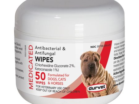 Durvet Medicated Antibacterial and Antifungal Wipes For Discount