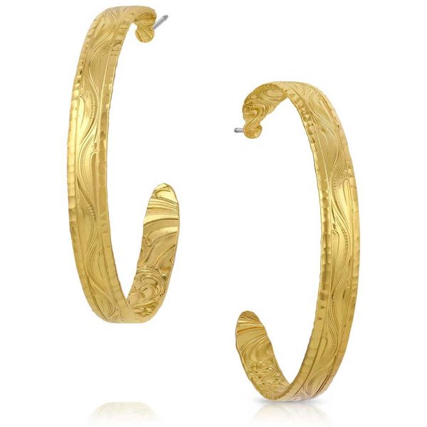 Montana Silversmith Timeless Treasure Chiseled Hoop Earrings Online Sale