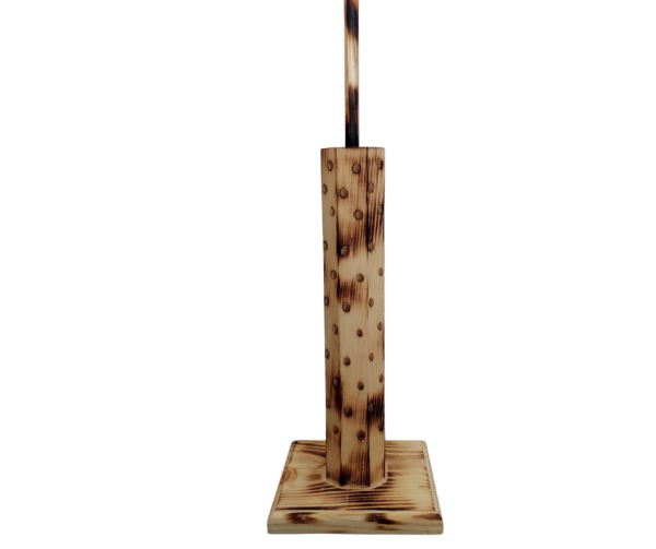 2.25  Burnt Wood Lollipop Pole Stand - 2.25  Diameter Online now