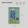 WOOD POSTCARD Austin, Texas, Bluebonnet, Letterpress Sale