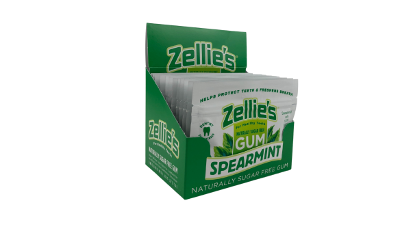 Zellie s Xylitol Dental Gum - Spearmint 18ct Pouch Supply