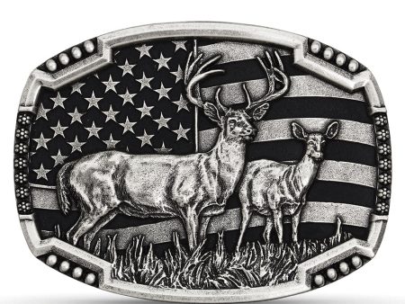 Montana Silversmith Matched Pair Deer Buckle For Cheap