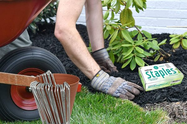 AllThingMetal Galvanized Garden Stakes Landscape Staples 50 Pack 6 Inch Sod and Fence Stake - Sturdy Rust Resistant Gardening Supplies for Anchoring Online now