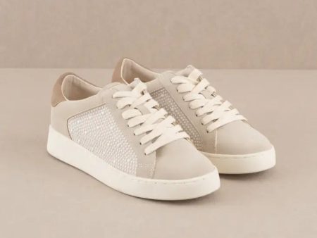 Berne Pearl Studded Sneakers Light Grey Cheap