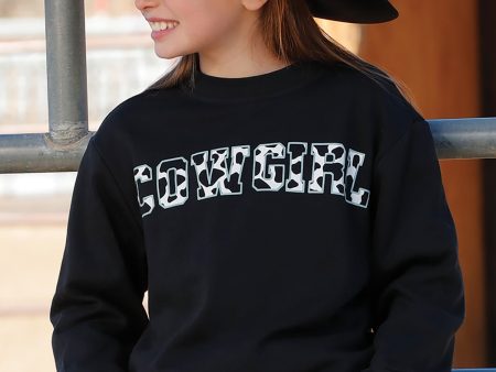 Cruel Girl Cow Print  Cowgirl  Sweatshirt For Discount