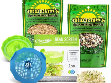 Masontops - Wide Mouth Bean Sprouting Set with Lids & Seeds Discount