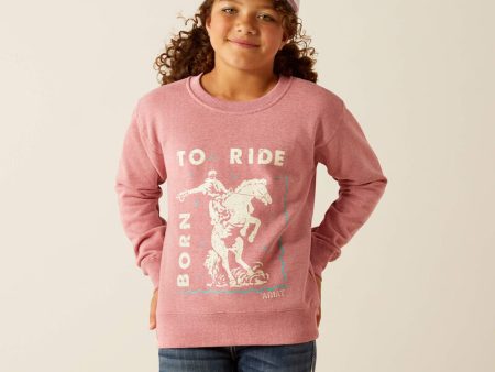 Ariat Girls Rose Wine Heather Rider Sweatshirt Online Hot Sale