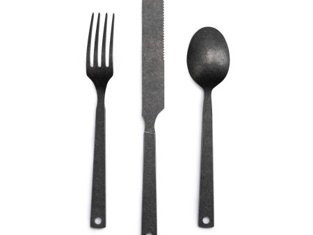 Barebones - Matte Black Flatware Set Sale