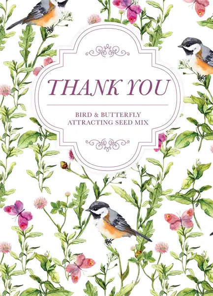 Bentley Seed Co. - Thank You Bird Butterfly Mix Seed Packets Fashion