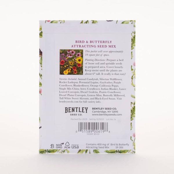 Bentley Seed Co. - Thank You Bird Butterfly Mix Seed Packets Fashion