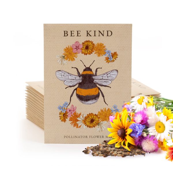 Bentley Seed Co. - Bee Kind Pollinator Wildflower Mix Seed Packets Sale