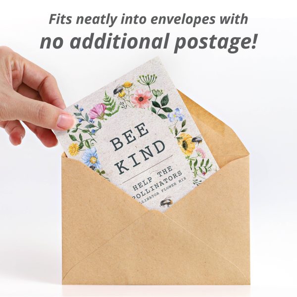 Bentley Seed Co. - Bee Kind Help Pollinators Kraft Bee Flower Mix Seed Packets For Discount