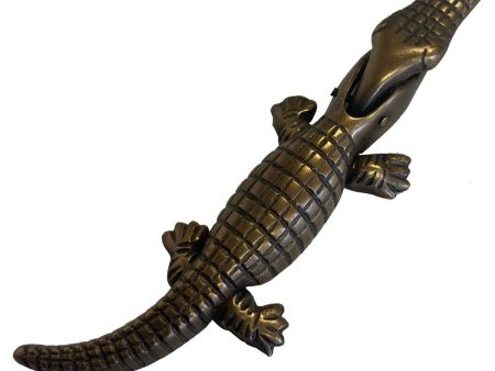 6  Antiqued Brass Alligator Nutcracker Cheap