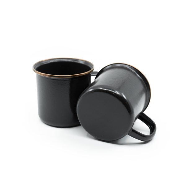 Barebones - 2Set Enamel Black Cup Fashion