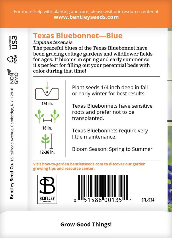 Bentley Seed Co. - Texas Bluebonnet Lupinus Texensis Online Hot Sale