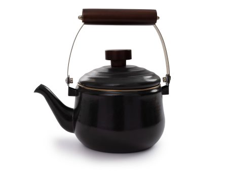 Barebones - Enamel Black Teapot Online now