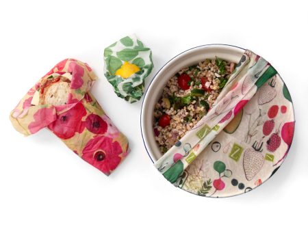 3-Pack Reusable Food Wrap in Mixed Designs Online