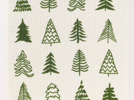 Woodland Trees Swedish Dishcloth For Cheap